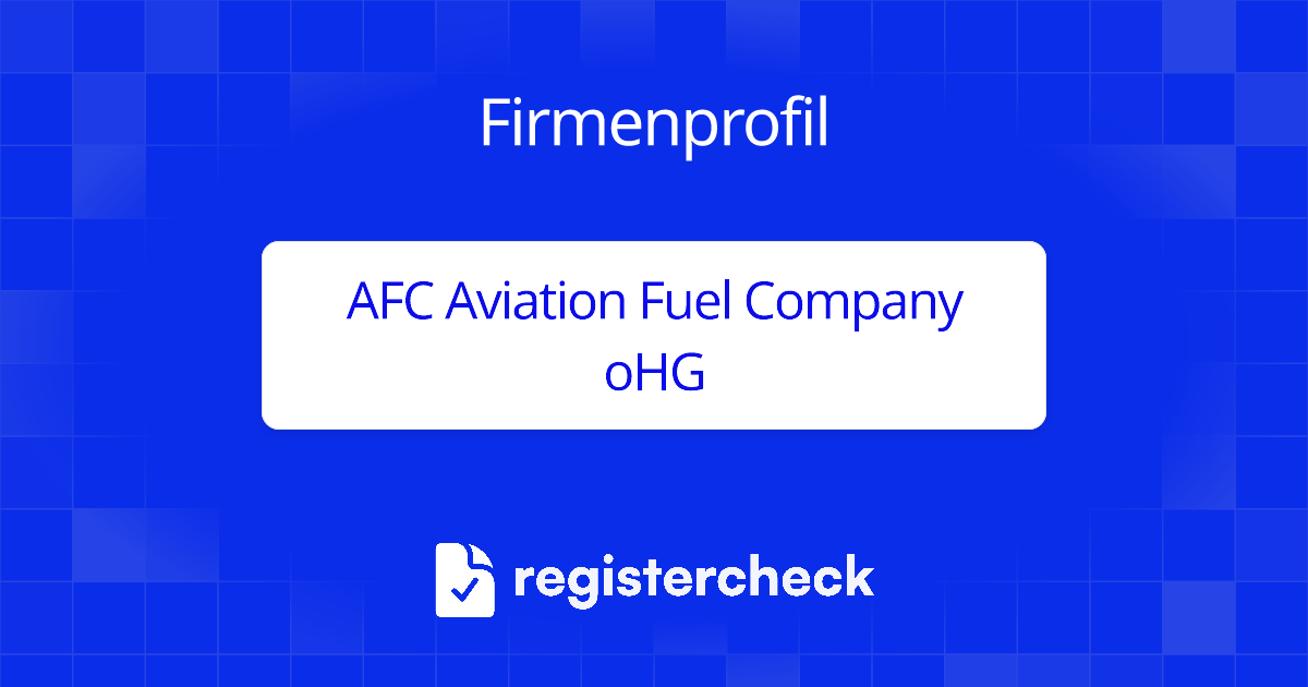 AFC Aviation Fuel Company oHG | Registercheck
